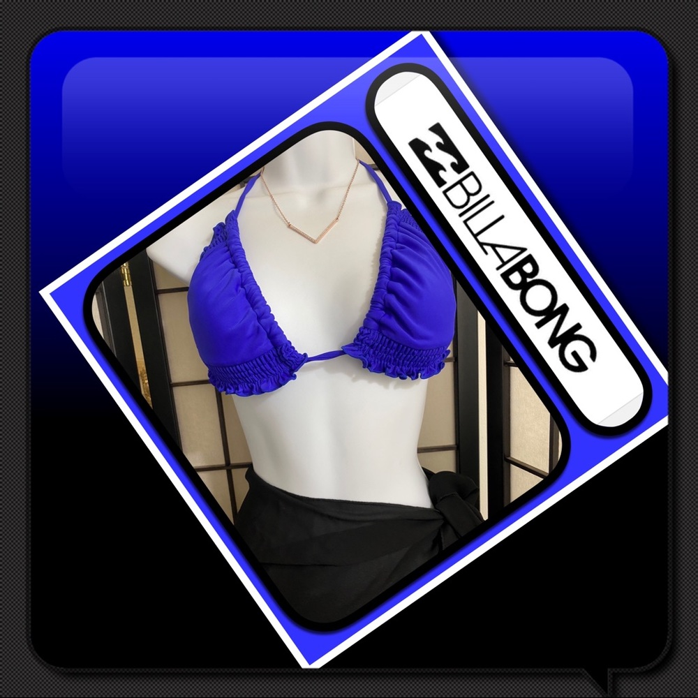 NWOT Billabong Royal Blue/Purple Bikini Top.
